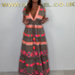 ✨2025 Meilleures ventes💖Robe sans manches à col en V pour femmes, motif vintage à rayures