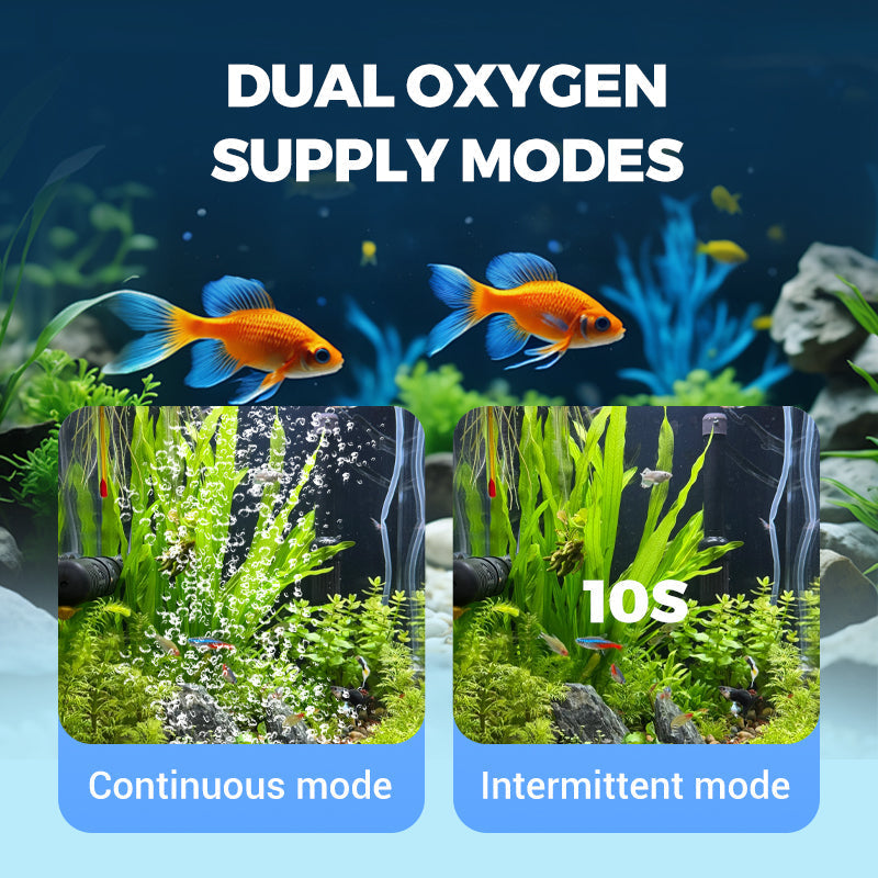 🐠 Moitié prix pour une durée limitée - Pompe à air d'aquarium double mode silencieuse et puissante
