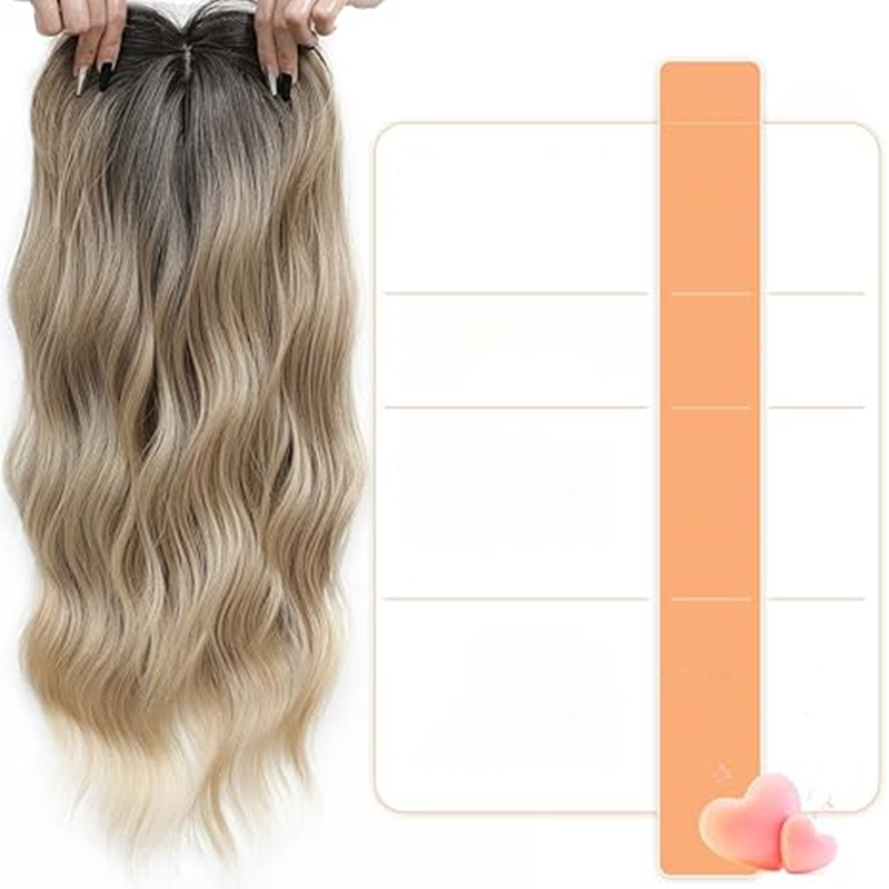 🌸50% de réduction pour une durée limitée👧 Wavy Clip-In Hair Topper avec Bangs pour l'amincissement des cheveux