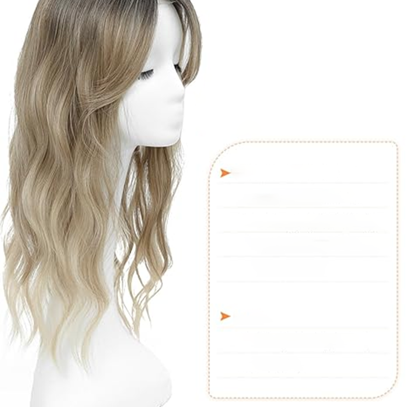 🌸50% de réduction pour une durée limitée👧 Wavy Clip-In Hair Topper avec Bangs pour l'amincissement des cheveux