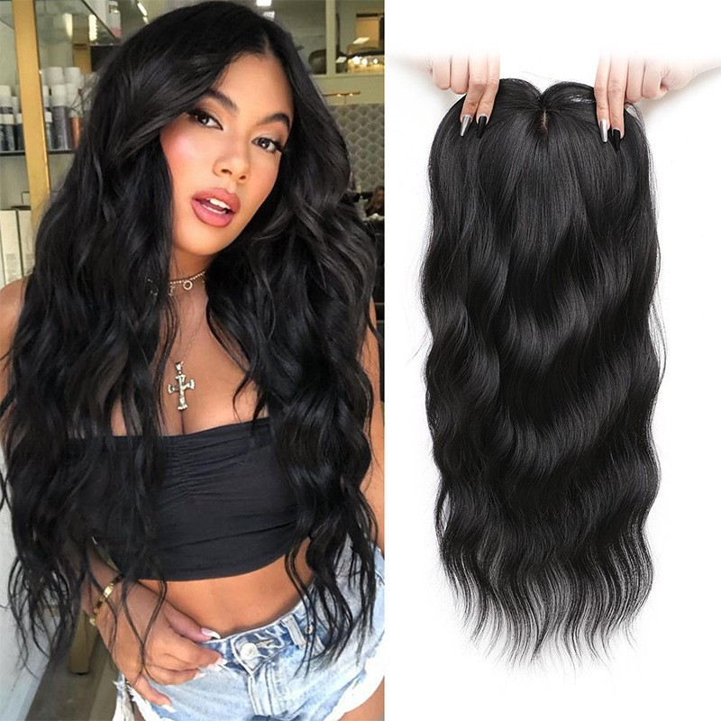 🌸50% de réduction pour une durée limitée👧 Wavy Clip-In Hair Topper avec Bangs pour l'amincissement des cheveux