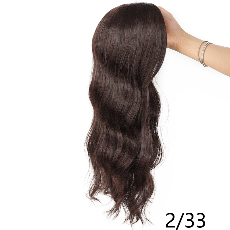 🌸50% de réduction pour une durée limitée👧 Wavy Clip-In Hair Topper avec Bangs pour l'amincissement des cheveux