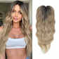 🌸50% de réduction pour une durée limitée👧 Wavy Clip-In Hair Topper avec Bangs pour l'amincissement des cheveux