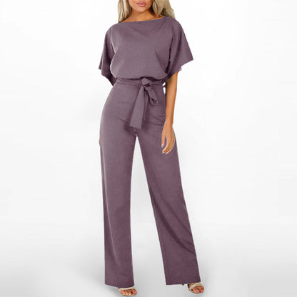 Combinaison taille haute à jambes larges pour femmes