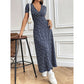 ⏳Durée limitée -50 %⏳Robe longue décontractée à fleurs et col en V pour femme