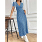 ⏳Durée limitée -50 %⏳Robe longue décontractée à fleurs et col en V pour femme