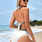 🌊 Offre à durée limitée : 50 % de réduction sur le maillot de bain séduisant à encolure en V et motif ondulé pour femme