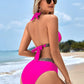 🌊 Offre à durée limitée : 50 % de réduction sur le maillot de bain séduisant à encolure en V et motif ondulé pour femme