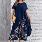 Ensemble femme - Top et pantalon imprimé de couleur unie