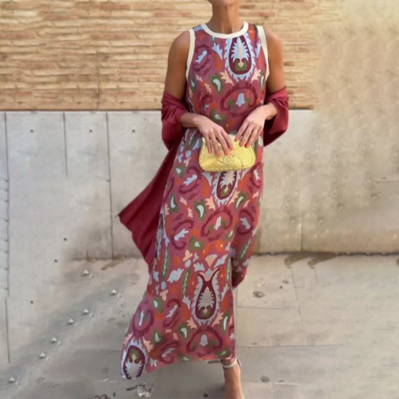 ⏳Spécial limité dans le temps⏰Women's Sleeveless Maxi Dress & Cover-Up Set