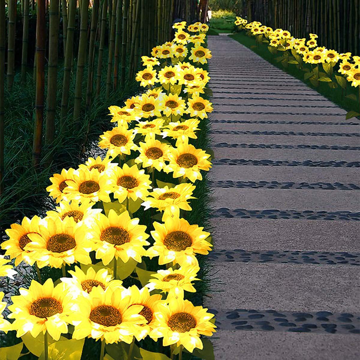 💐50% DE RÉDUCTION ! Lampes Solaires Tournesol – Étanches & Décoration Jardin 🌻💛【Offre Limitée】