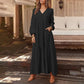 Robes décontractées, polyvalentes et amples à col en V pour femmes