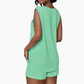 🎉SOLDES DU DERNIER JOUR : 50 % DE RÉDUCTION✨ Ensemble 2 pièces : débardeur sans manches et short