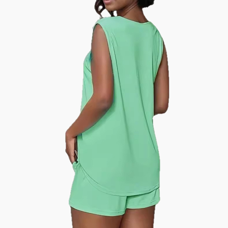 🎉SOLDES DU DERNIER JOUR : 50 % DE RÉDUCTION✨ Ensemble 2 pièces : débardeur sans manches et short