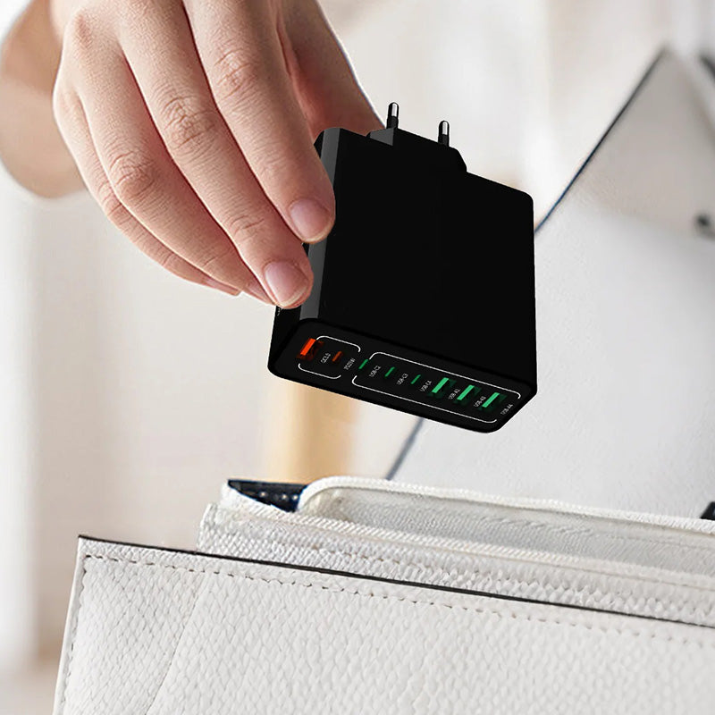 💎 50% DE RÉDUCTION ! 💎 Chargeur Multi-Ports 150W Ultra-Rapide – 8 Ports USB, Charge Simultanée & Protection Intelligente