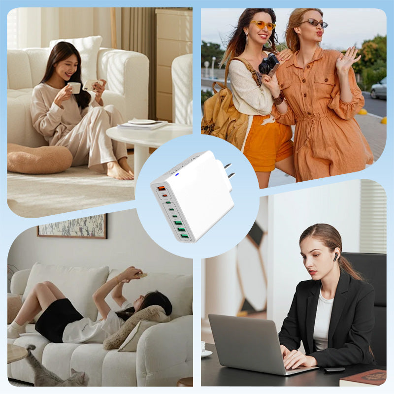 💎 50% DE RÉDUCTION ! 💎 Chargeur Multi-Ports 150W Ultra-Rapide – 8 Ports USB, Charge Simultanée & Protection Intelligente