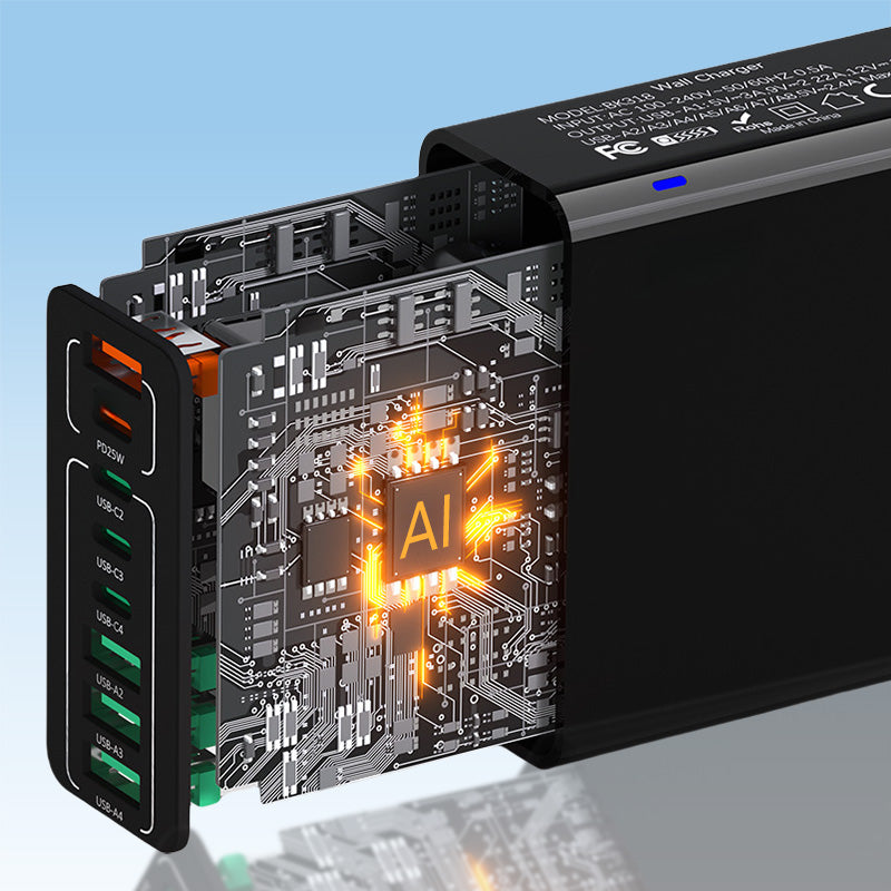 💎 50% DE RÉDUCTION ! 💎 Chargeur Multi-Ports 150W Ultra-Rapide – 8 Ports USB, Charge Simultanée & Protection Intelligente
