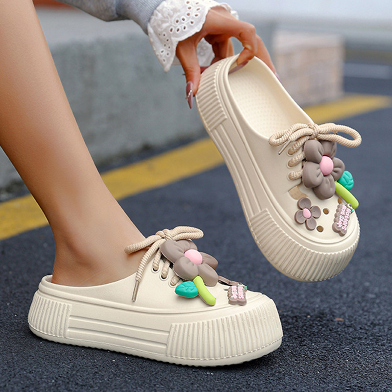 💖SOLDES 2026 : 50 % DE RÉDUCTION🌈Chaussons respirants pour femmes avec décoration florale