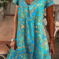 ✨2025 Hot Sale⌛Robe longue élégante à col en V et imprimé floral pour femmes