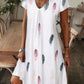 ✨2025 Hot Sale⌛Robe longue élégante à col en V et imprimé floral pour femmes