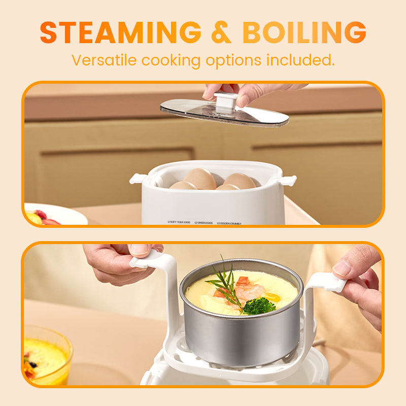 Ensemble Mini Cuiseur à Œufs Multifonction avec Panneau Tactile Intelligent