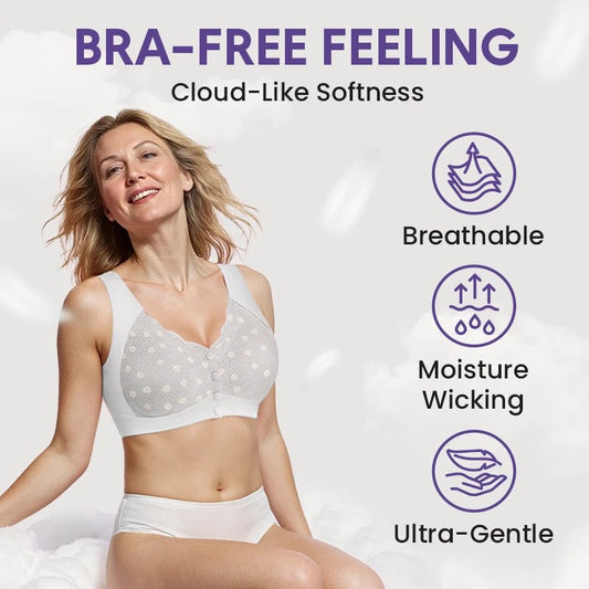 🔥Achetez 1 obtenez 1 gratuit🔥Soutien-gorge confortable à fermeture frontale et sans armature pour femmes