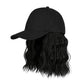 Perruque casquette de baseball 2 en 1 aux cheveux bouclés