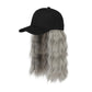 Perruque casquette de baseball 2 en 1 aux cheveux bouclés