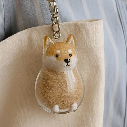 🐶Chien collectionneur de poils Porte-clés breloque boîte de rangement commémorative