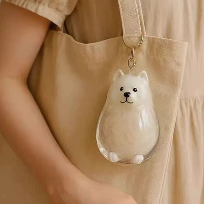 🐶Chien collectionneur de poils Porte-clés breloque boîte de rangement commémorative