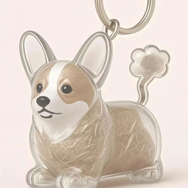 🐶Chien collectionneur de poils Porte-clés breloque boîte de rangement commémorative