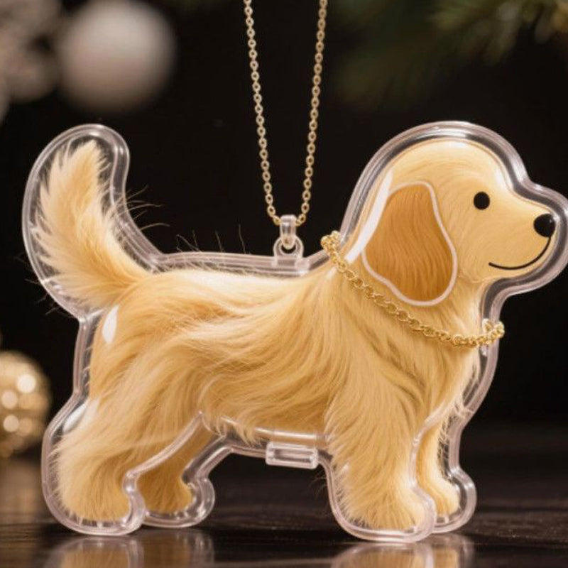 🐶Chien collectionneur de poils Porte-clés breloque boîte de rangement commémorative
