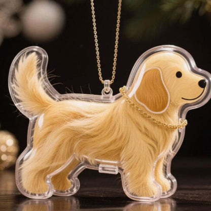 🐶Chien collectionneur de poils Porte-clés breloque boîte de rangement commémorative
