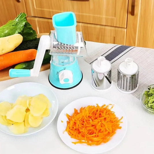 🥕Offre à durée limitée à moitié prix - Râpe à fromage et à légumes rotative 3 en 1
