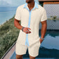 Ensemble chemise boutonnée et short pour hommes