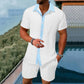 Ensemble chemise boutonnée et short pour hommes