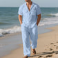 Ensemble 2 pièces chemise boutonnée et pantalon pour hommes