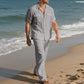 Ensemble 2 pièces chemise boutonnée et pantalon pour hommes
