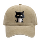 😻Casquette Vintage Mignon Chat Noir