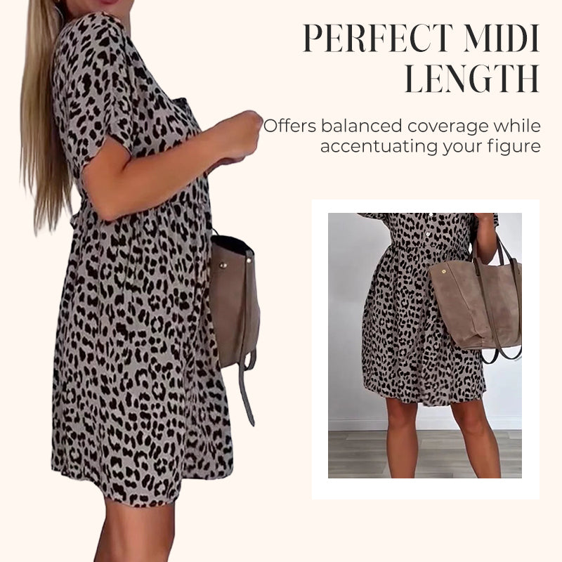 ⏳Spécial à durée limitée⏰Robe décontractée à col en V et manches courtes👗