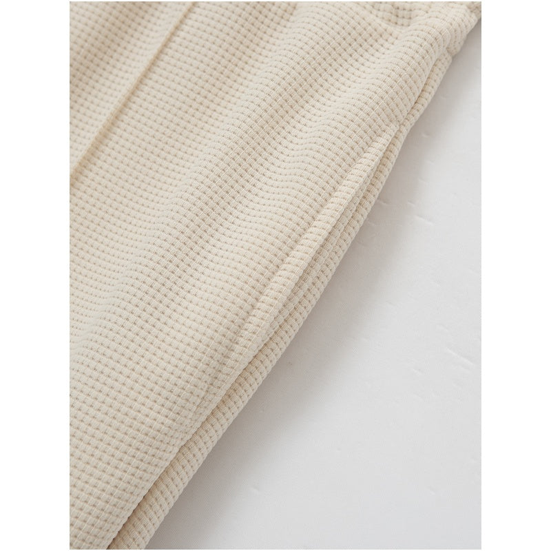 🎊Élégant ensemble pour homme en coton, composé d'une chemise à col et d'un pantalon à cordon