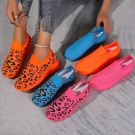 Chaussures en maille respirantes et confortables à semelles épaisses pour femmes