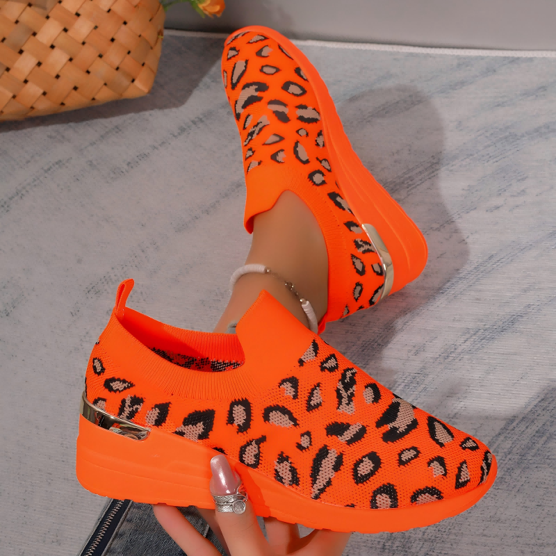Chaussures en maille respirantes et confortables à semelles épaisses pour femmes