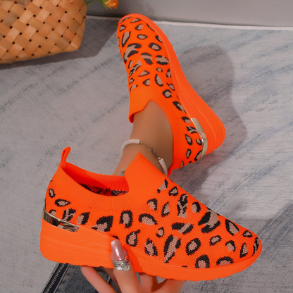 Chaussures en maille respirantes et confortables à semelles épaisses pour femmes