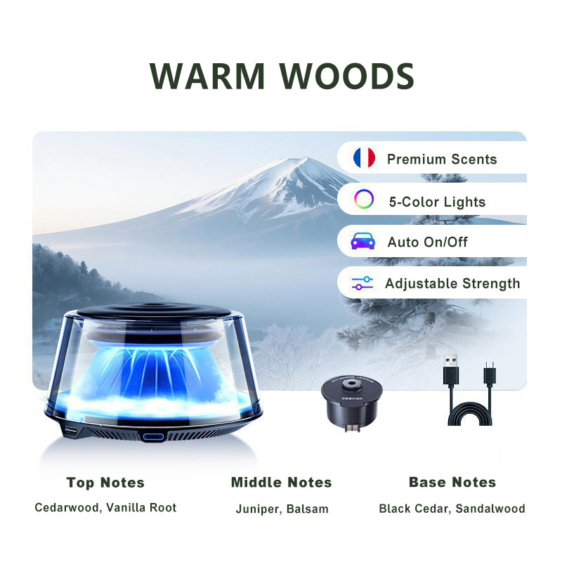 ☁️Diffuseur de voiture Cloud Mist 2025 - Marche/arrêt automatique avec batterie USB-C de 30 jours et 1 recharge = 1 an de fraîcheur