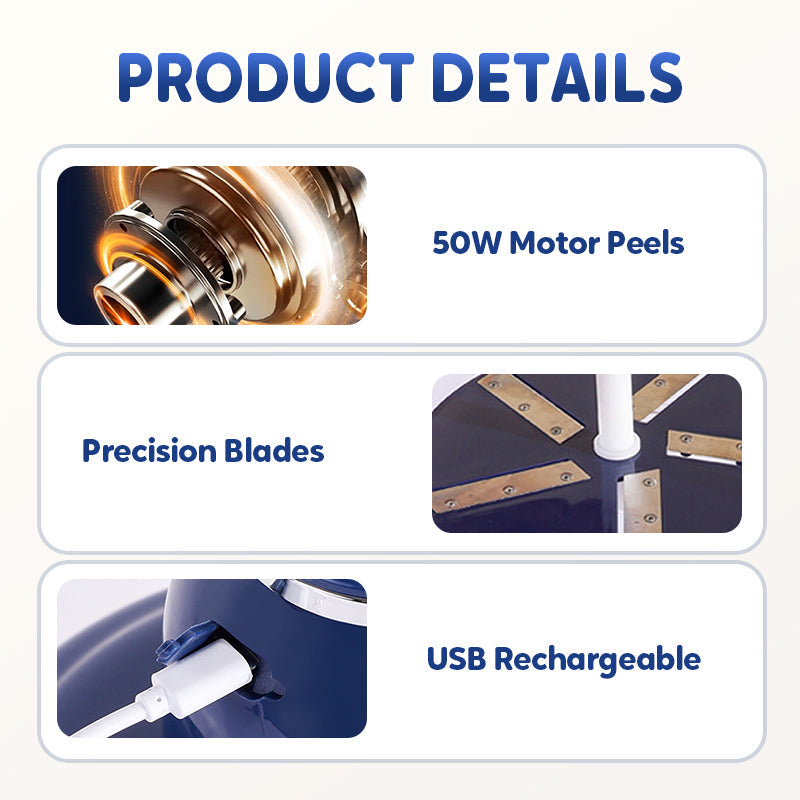 🔥🏠55% de réduction🧄🍇Éplucheur électrique automatique portable pour fruits & légumes