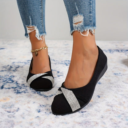 Chaussures compensées légères et tendance pour femmes avec strass