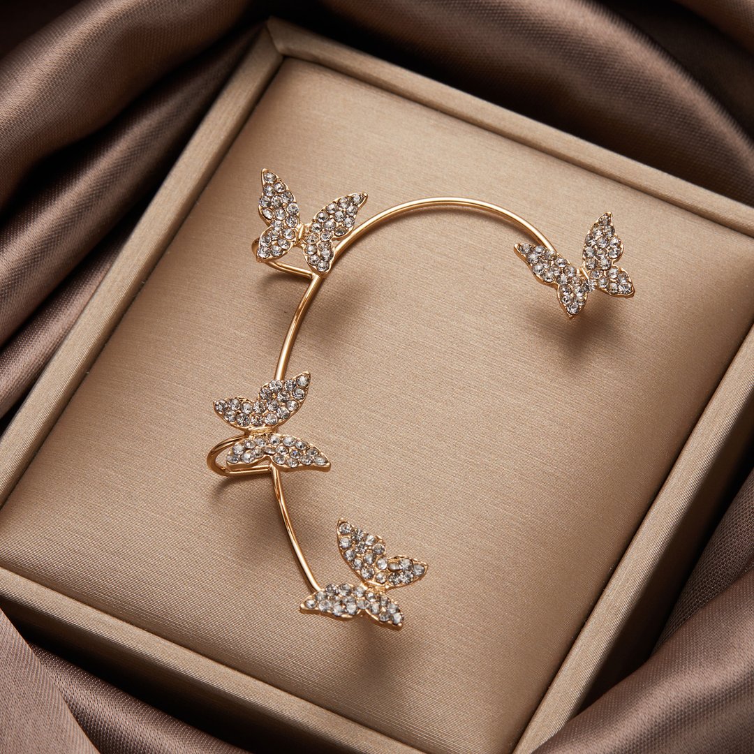 Boucles d'oreilles papillon en zircon