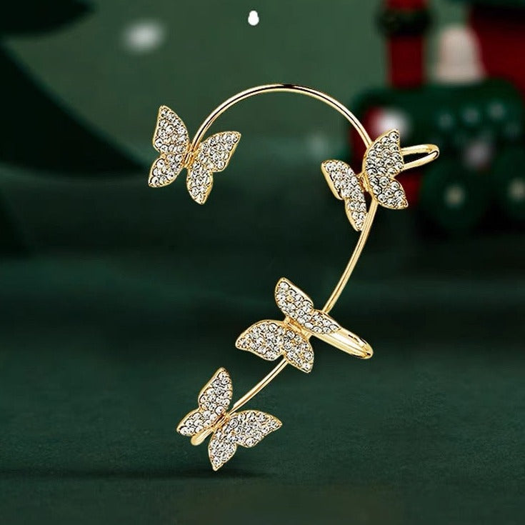 Boucles d'oreilles papillon en zircon