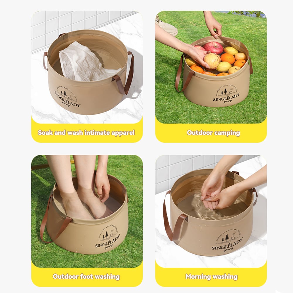🏆Vente flash⚡Bac de voyage pliable – Seau pliable portable pour le camping, la lessive et les bains de pieds